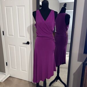 Michael Kors Vibrant Purple Asymmetrical Dress